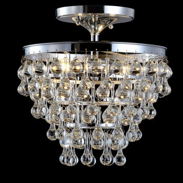 Toronto Metal/Crystal LED Flush Mount - JONATHAN Y
